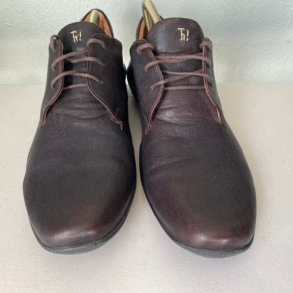 Think! Stone Lace Up Oxford Espresso Brown Goat Leather Comfort Mens EU41 US 8 - Picture 10 of 15